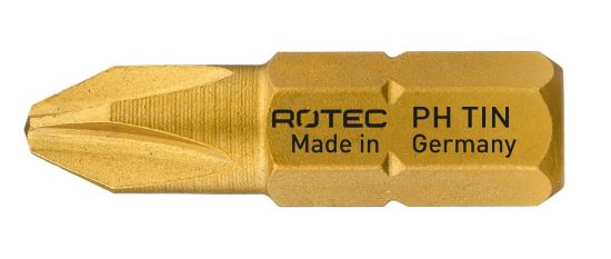 Afbeeldingen van ROTEC Schroefbit ¼" PRO C6,3 TiN PH 25MM 2x