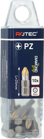 Afbeeldingen van ROTEC Schroefbit ¼" PRO C6,3 DIAMOND PZ 25MM 10x