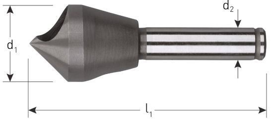 Afbeeldingen van ROTEC Verzinkfrees HSS-E 90° met schuin gat