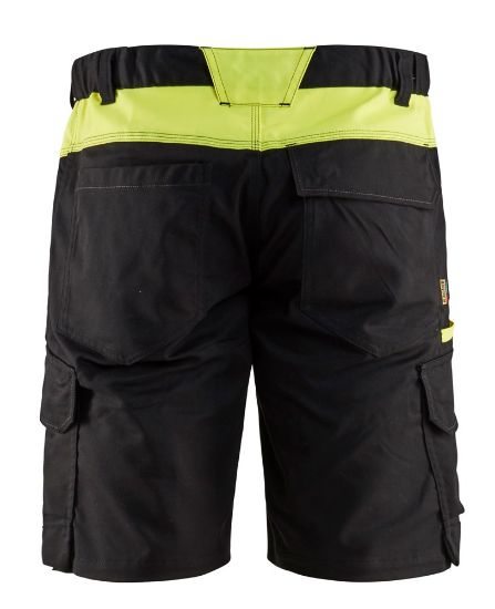 Afbeeldingen van BLAKLÄDER Short industrie met stretch 1446 zwart/High Vis geel