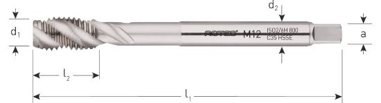 Afbeeldingen van ROTEC Machinetap HSS-E 800 blind DIN376