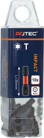 Afbeeldingen van ROTEC IMPACT bit C6,3 BASIC TORX 30MM 10x