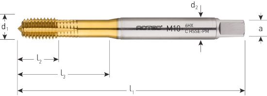 Afbeeldingen van ROTEC Roltap HSS-E PM DIN371 +TiN