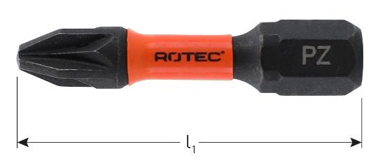 Afbeeldingen van ROTEC IMPACT bit C6,3 BASIC PZ 30MM 10x