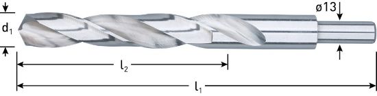 Afbeeldingen van ROTEC Metaalboor HSS-G DIN338 type N S=13MM