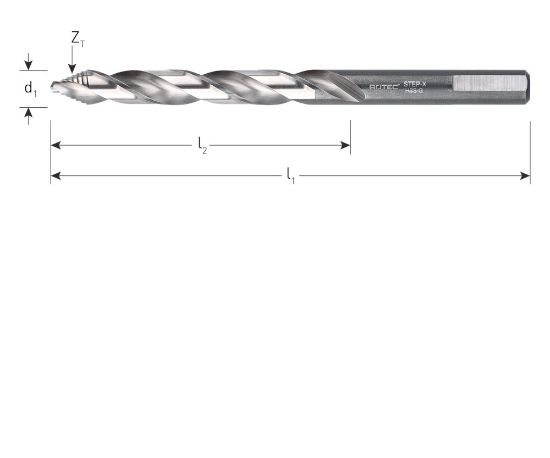 Afbeeldingen van ROTEC Metaalboor HSS-G STEP-X DIN338