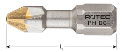 Afbeeldingen van ROTEC Torsionbit ¼" PRO C6,3 DIAMOND PH 25MM 2x