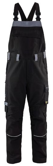 Afbeeldingen van BLAKLÄDER Bretelbroek vlamvertragend 2861 zwart/grijs