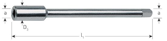 Afbeeldingen van ROTEC Tapverlengstuk DIN377 vierkant