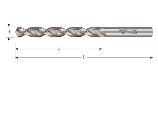 Afbeeldingen van ROTEC Metaalboor HSS-E DIN388 type TLS1000