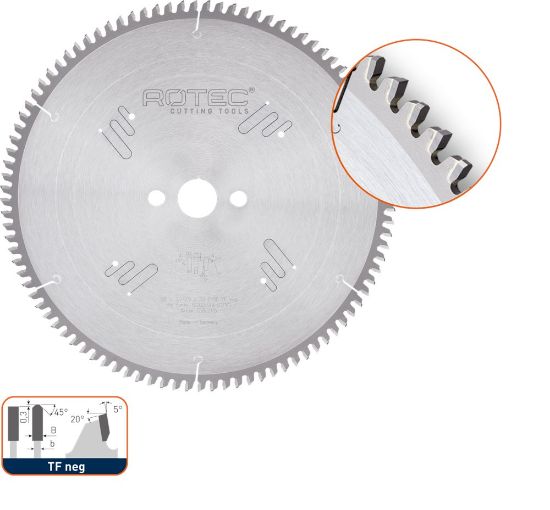 Afbeeldingen van ROTEC Zaagblad HM voor NF-metalen 250X2,8X30MM Z=100 TF neg