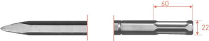 Afbeeldingen van ROTEC Puntbeitel zeskant 22MM