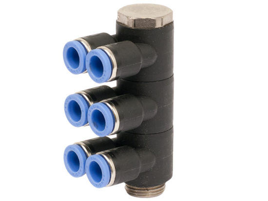 Afbeeldingen van Dubbele banjo 3-voudig PIF 12MM G⅜"