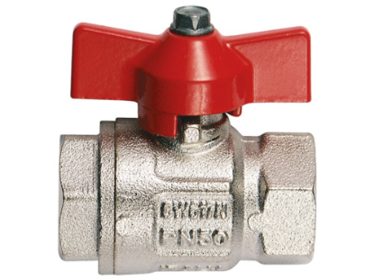 Afbeeldingen van Kogelkraan 1" FH rood BI/BI