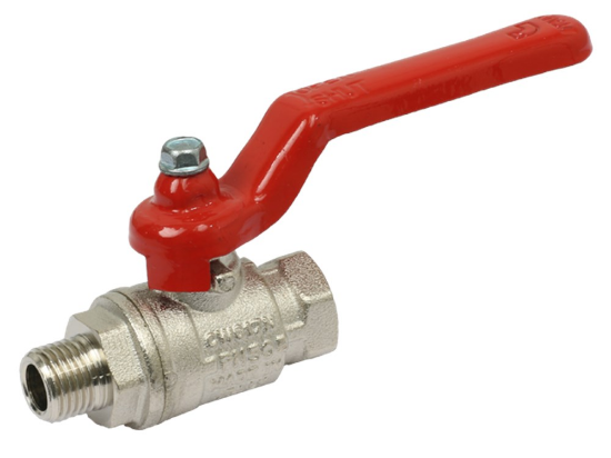 Afbeeldingen van Kogelkraan ½" rood BI/BU