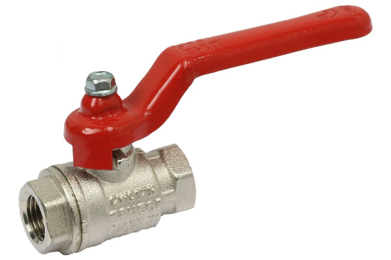 Afbeeldingen van Kogelkraan 1.½" rood ST BI/BI