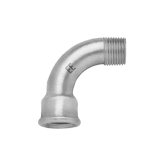 Afbeeldingen van Haakse fitting staal ½" BIN/BUI