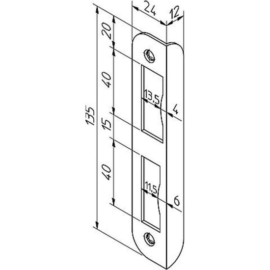 Afbeeldingen van NEMEF Hoeksluitplaat HP1266/12RS