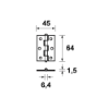 Afbeeldingen van AXA Scharnier 2.5 smal 64X45MM