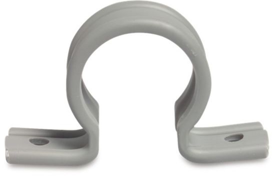 Afbeeldingen van Zadel PVC grijs klik 32MM