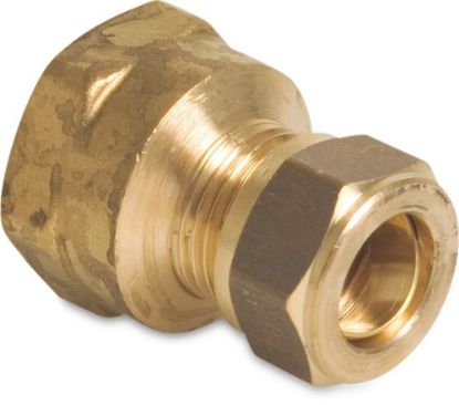 Afbeeldingen van BONFIX Overgangssok messing KIWA/GASTEC knel/BI 15MM ½"