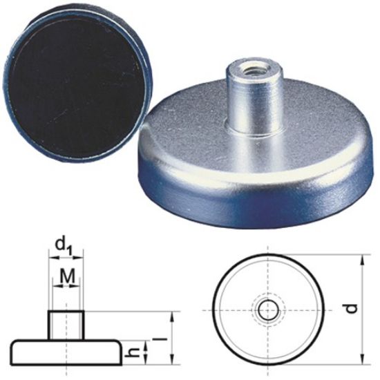 Afbeeldingen van Potmagneet 80X18MM M10