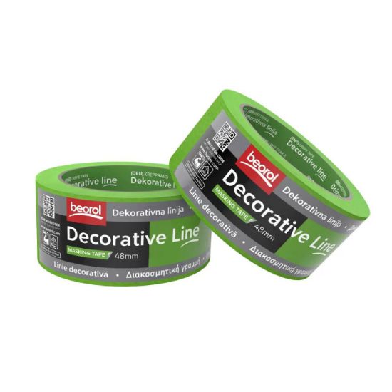 Afbeeldingen van BEOROL Elastische schilderstape DECO met rubber lijm 48MM 50M