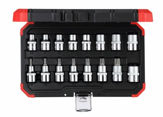 Afbeeldingen van Dopsleutelset 1/2" TX E10-E24, T30-T70 16-dlg