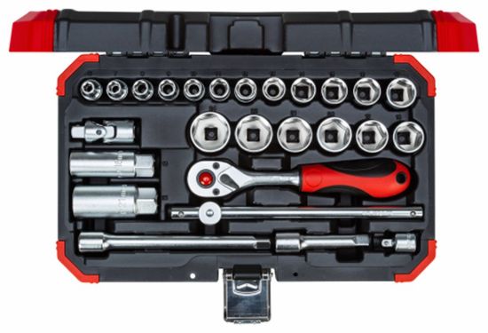 Afbeeldingen van Dopsleutelset 3/8" 6-24MM 26-dlg