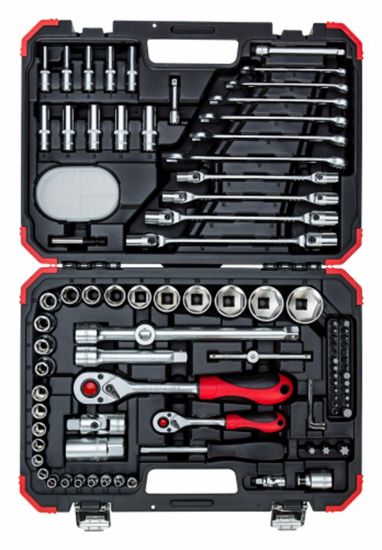 Afbeeldingen van Combi-dopsleutelset 1/2"+1/4" 92-dlg