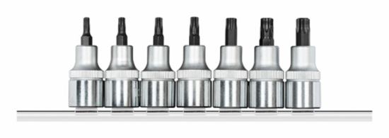Afbeeldingen van Dopsleutelschroevendr.set 1/2" 7-dlg op rail