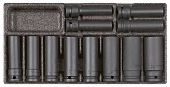 Afbeeldingen van Slagmoerdopsleutelset 1/2" 14-dlg CT module