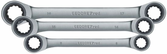Afbeeldingen van Ringratelsleutelset 8-19MM 6-dlg recht model