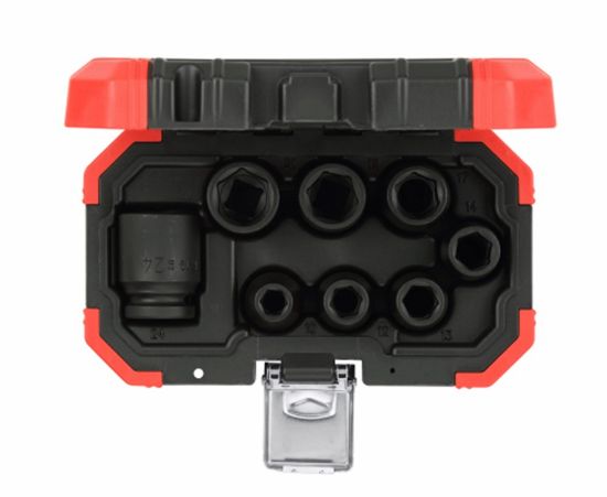 Afbeeldingen van Slagmoerdopsleutelset 1/2" 6kt 8-dlg