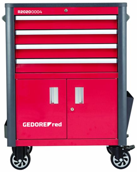 Afbeeldingen van Gereedschapwagen 4 laden WINGMAN rood