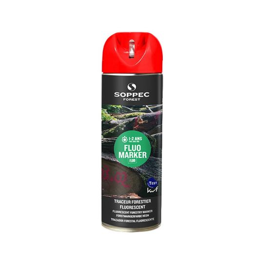 Afbeeldingen van Soppec Fluo Marker spuitbus rood 500ml