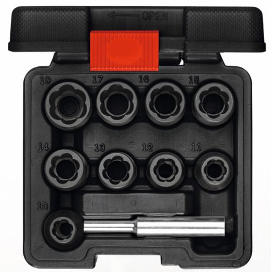 Afbeeldingen van Uitdraaierset 1/2" 10-19MM 10dlg