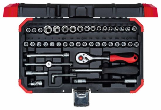 Afbeeldingen van Dopsleutelset 1/4" 4-14MM 46-dlg