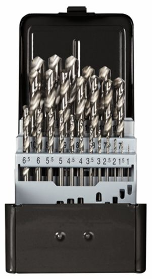 Afbeeldingen van Spiraalborenset 1-13MM 25-dlg HSS, geslepen
