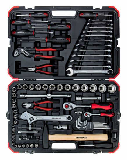 Afbeeldingen van GEDORE Combi-dopsleutelset ½"+¼" 10-32MM