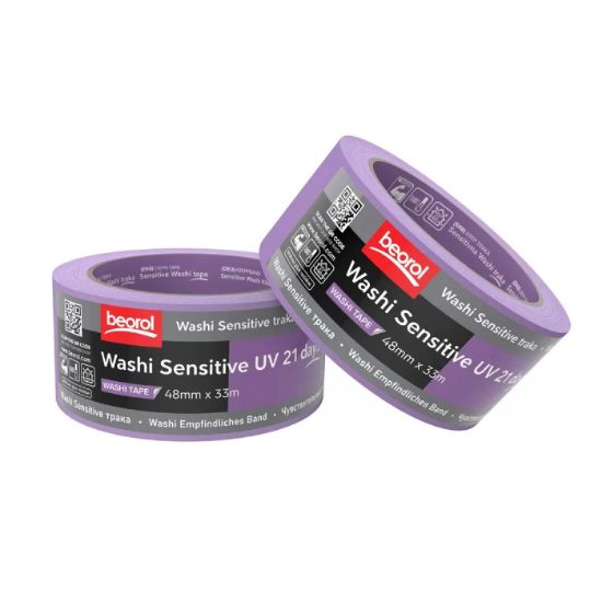 Afbeeldingen van BEOROL Schilderstape Gevoelige oppervlakten WASHI papier 48MM 33M