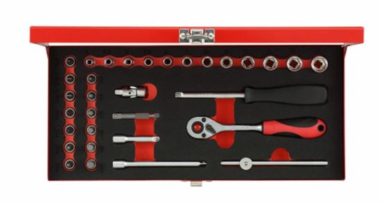 Afbeeldingen van Dopsleutelset 1/4" 4-13MM 32-dlg