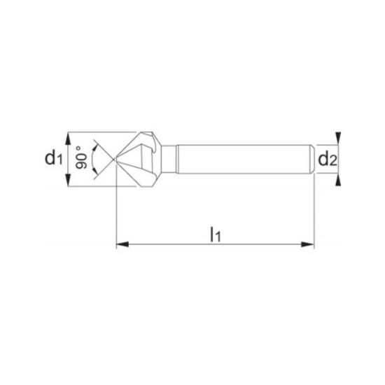 Afbeeldingen van PHANTOM Verzinkboor DIN335-C 90° 3-snijkanten 8,3MM