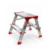 Afbeeldingen van BEOROL Dubbele montagetrap aluminium 2 treden 150KG
