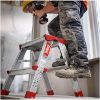 Afbeeldingen van BEOROL Dubbele montagetrap aluminium 2 treden 150KG