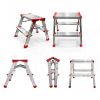 Afbeeldingen van BEOROL Dubbele montagetrap aluminium 2 treden 150KG