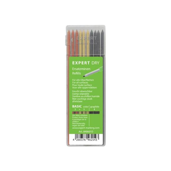Afbeeldingen van Navulset Dry Basic 4x grafiet/3x geel/3x rood