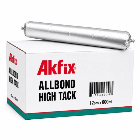Afbeeldingen van AKFIX Lijmkit HighTack AST MS Polymeer zwart worst 600ML