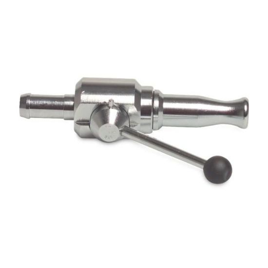 Afbeeldingen van Afsluitbare straalspuit met kraan messing verchroomd ½"X13MM slangtule
