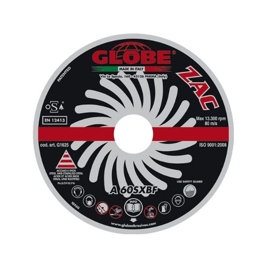 Afbeeldingen van GLOBE Doorslijpschijf G1624 RVS A-60-SX 115X1X22,2MM